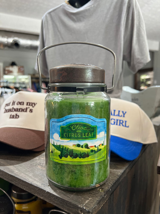 26oz Olive and Citrus Leaf McCall’s Candles