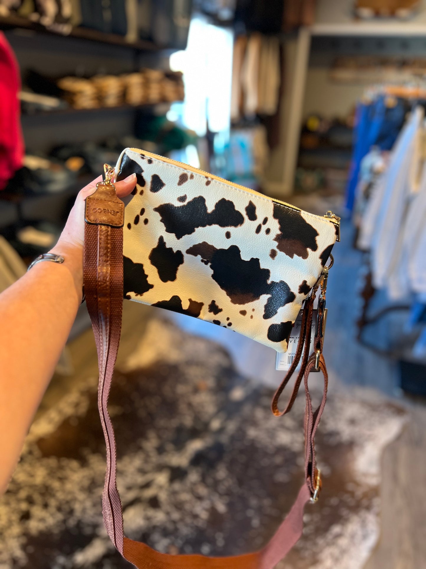 The Zoie Cow Print Crossbody