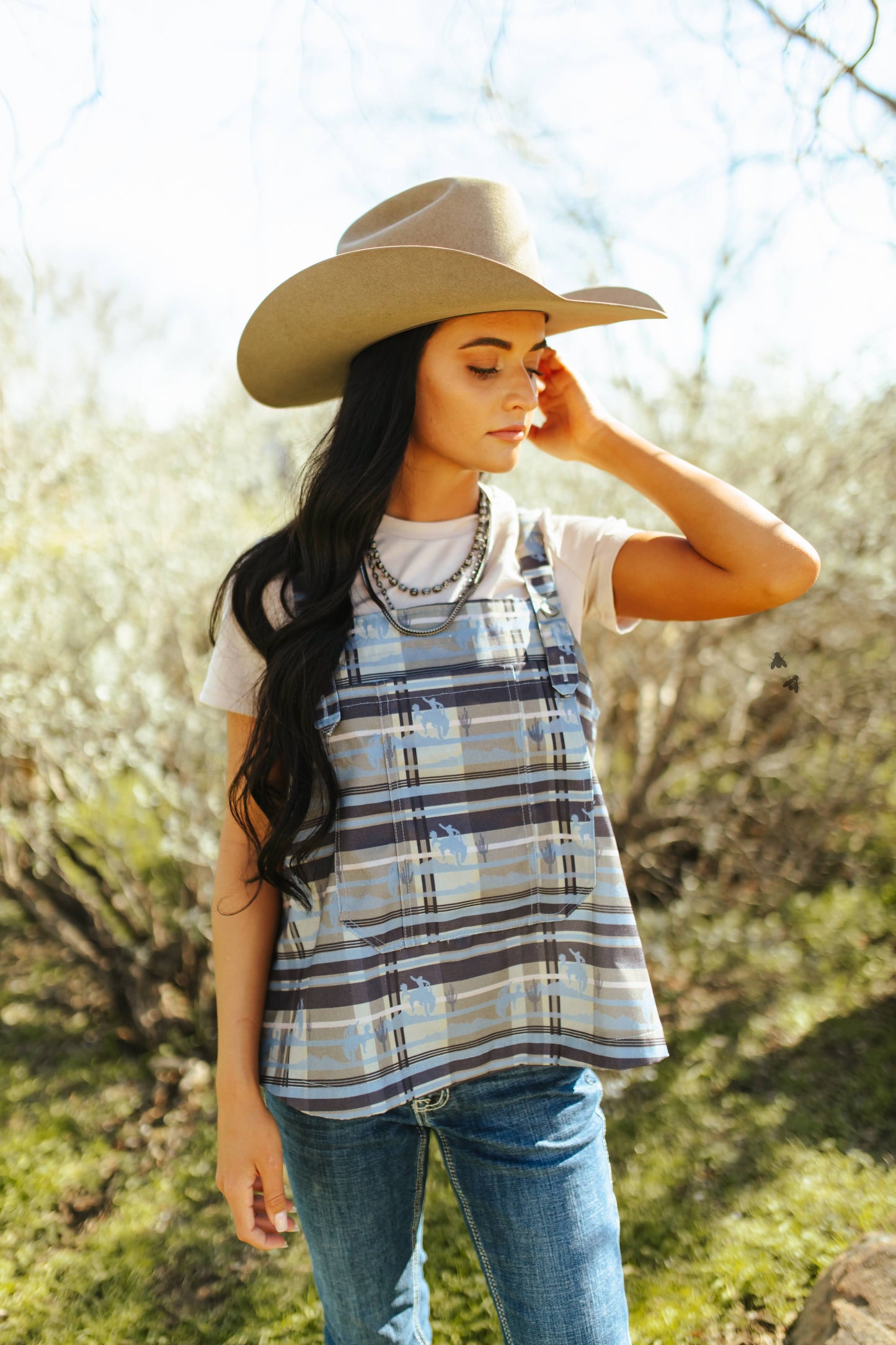 Buckin Plaid Bibs