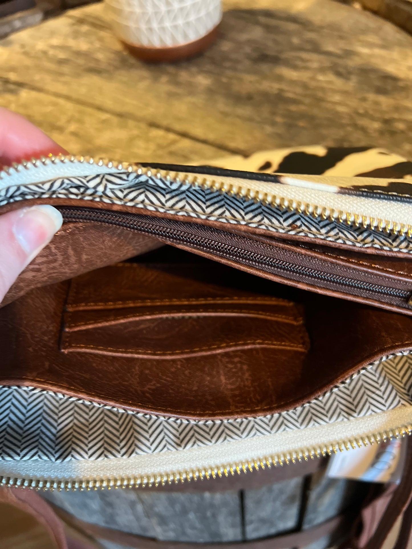 The Zoie Cow Print Crossbody