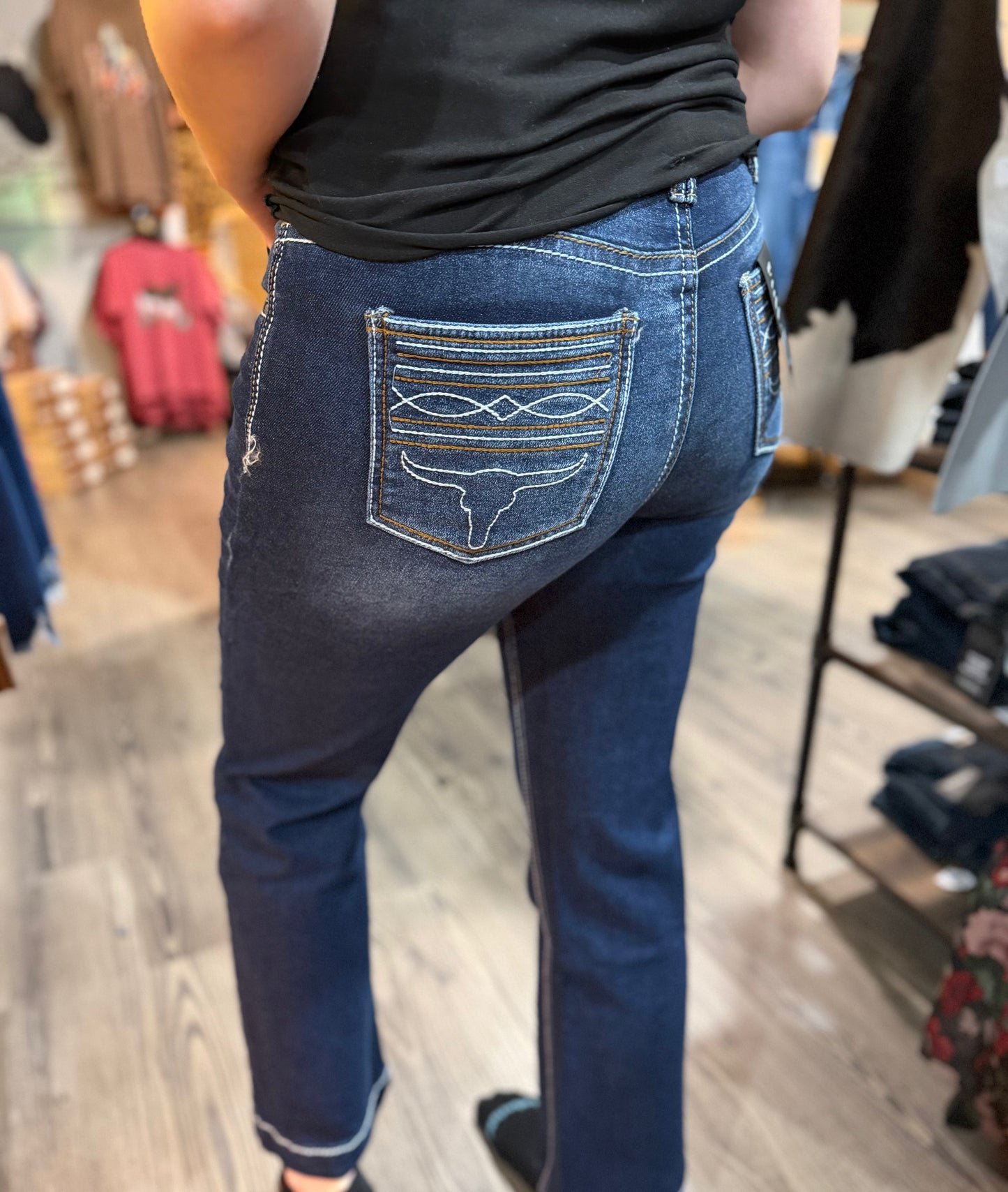 Bootstitch Steer Lucky and Blessed Bootcut Jeans