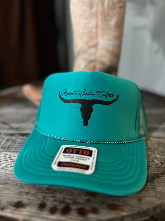 BWO Logo Turquoise Trucker Hat
