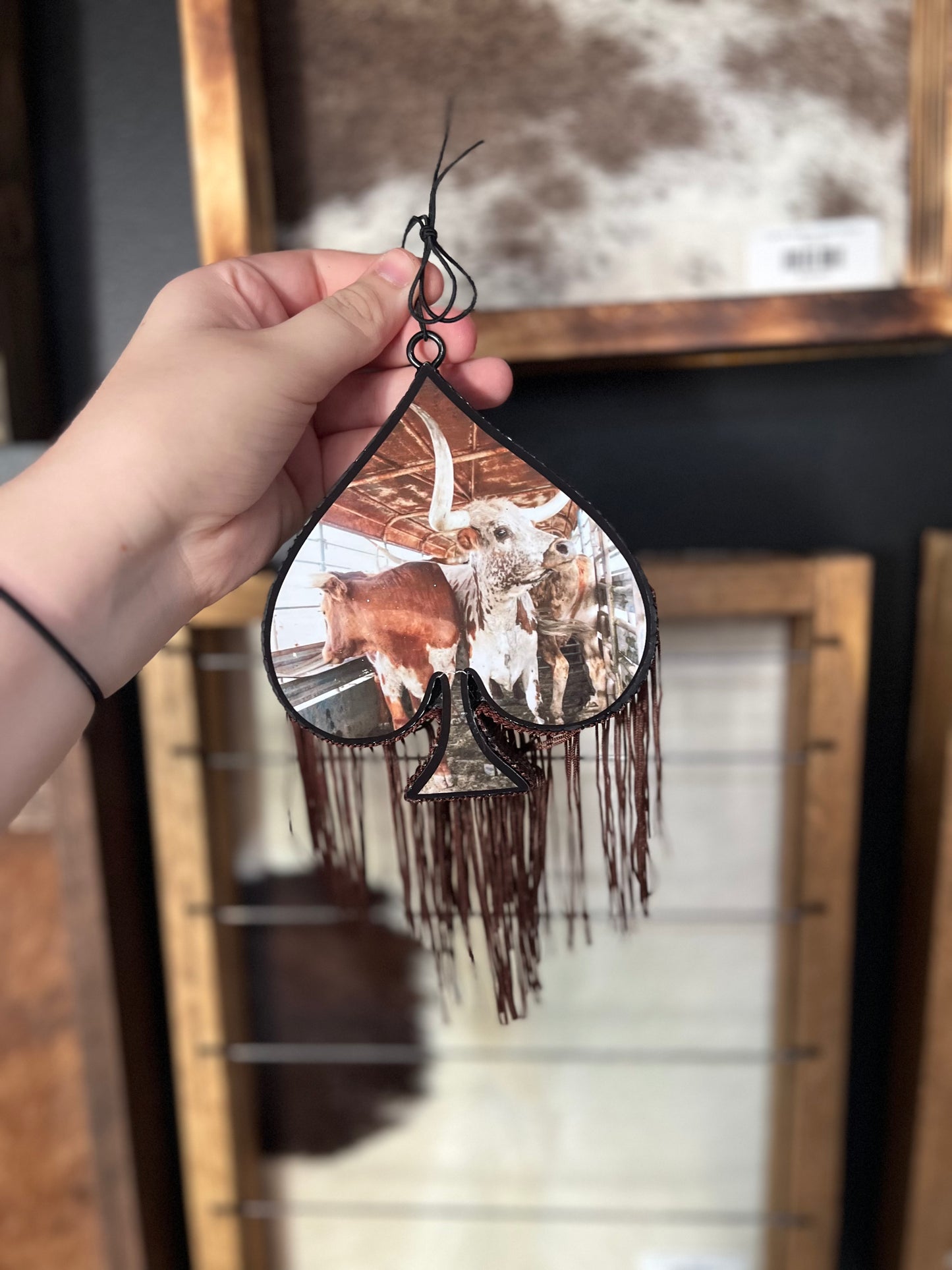 Longhorn Spade Cowgirl Cabana Freshie