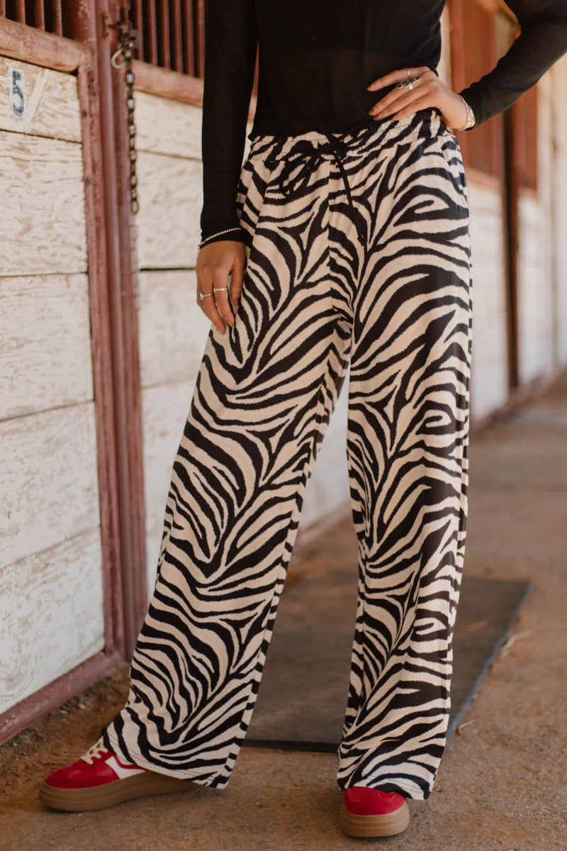 Zebra Pants with Pockets
