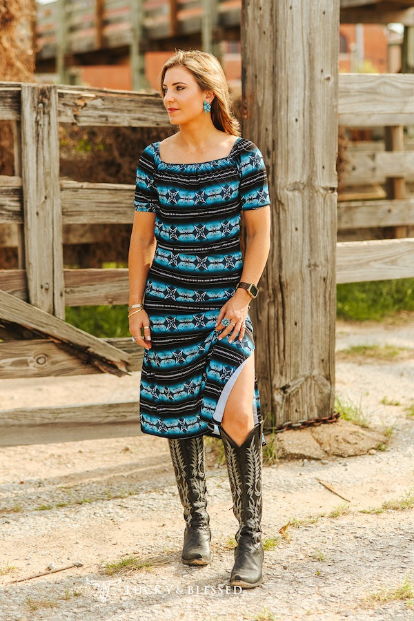 Blue Serape Dress