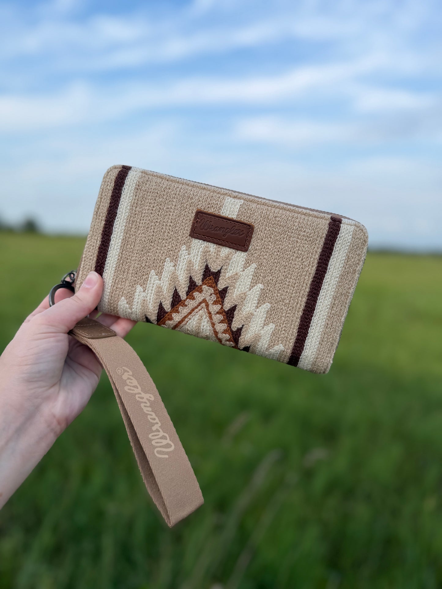Wrangler Southwestern Knitted Wallet - Khaki