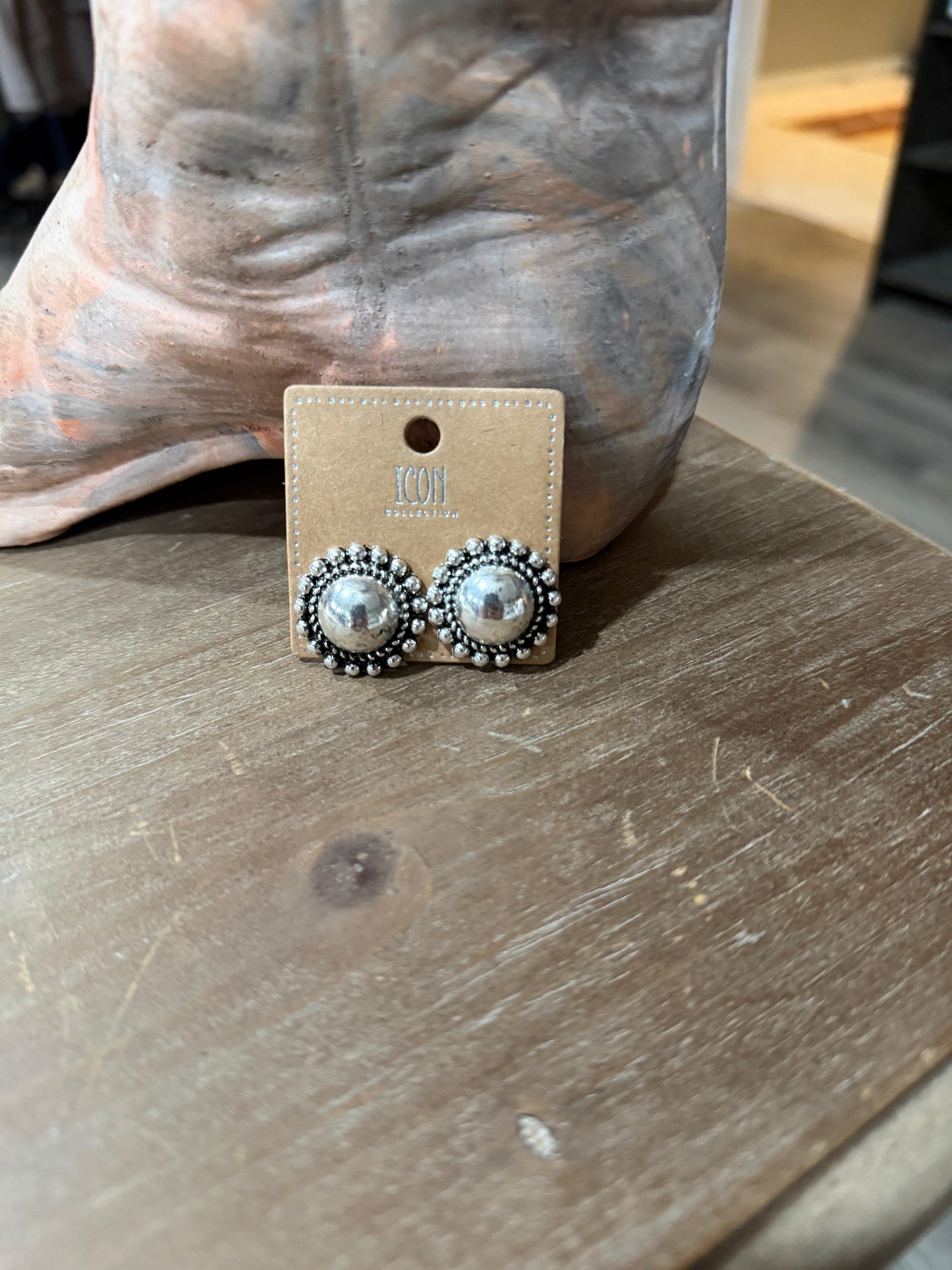 Concho Stud Earrings