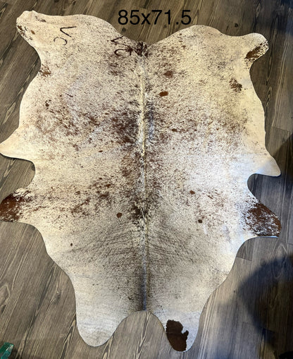 Red Salt N Pepper Branded Cowhide Rug