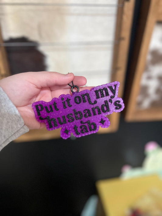 Purple Put It On My Husbands Tab Freshie- Candy Land