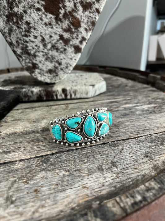 Turquoise Stones Faux Cuff
