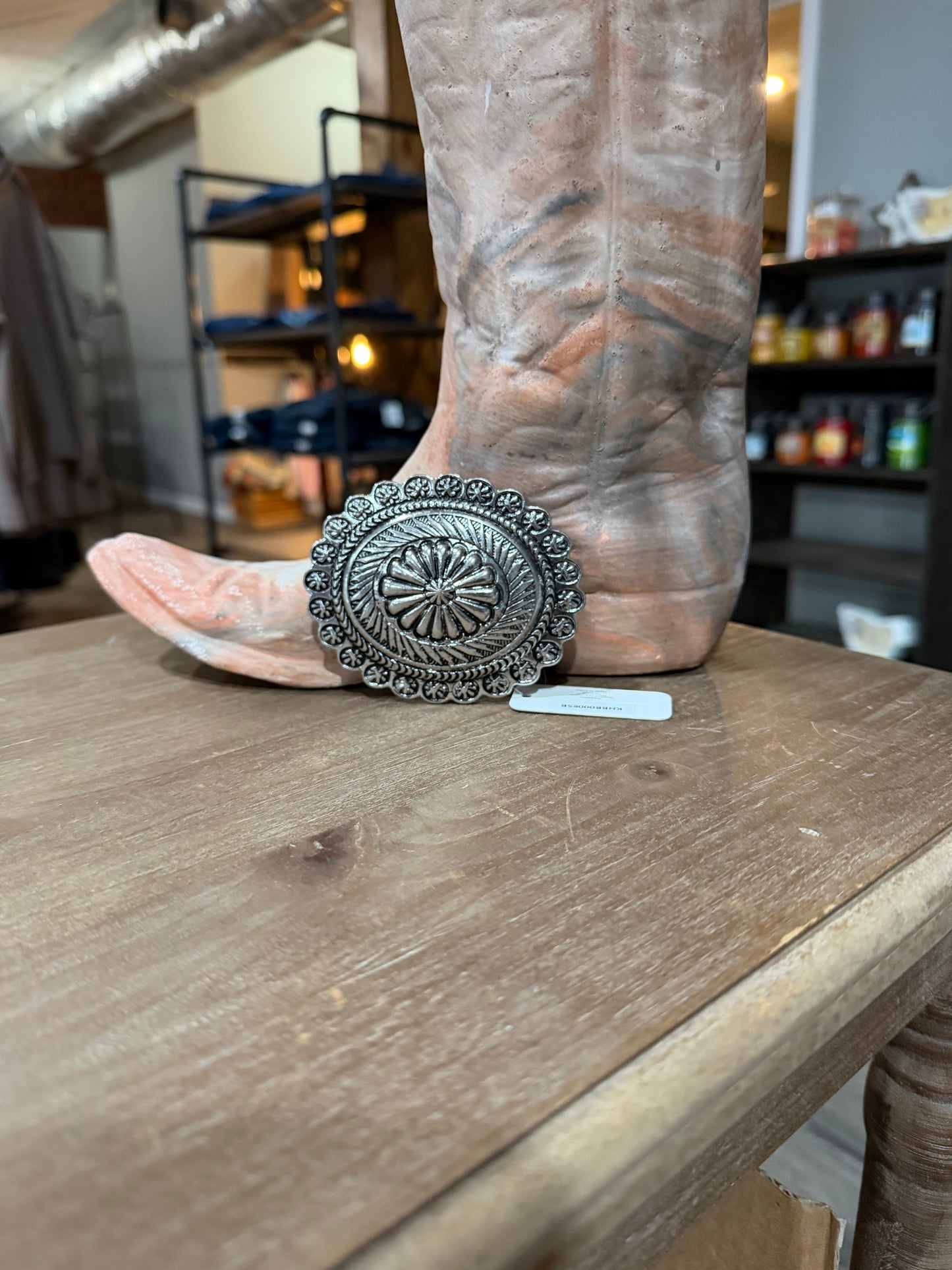 Western Concho Belt Buckle