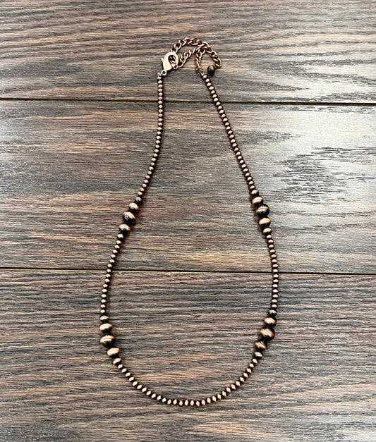 Sage Brush Faux Copper Pearl Necklace