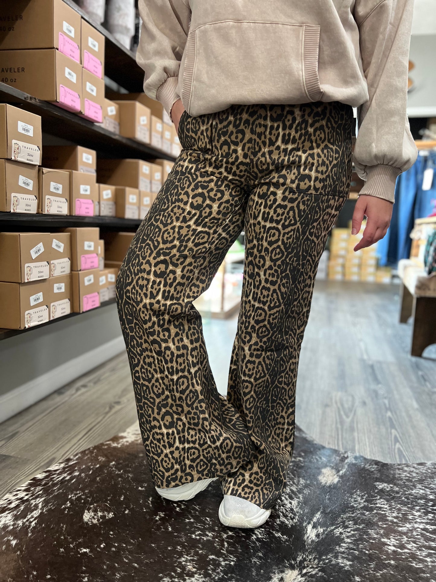 Leopard Print Flares