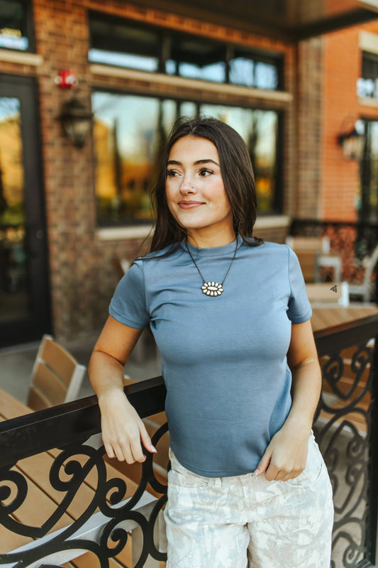 Denim Cloud Tee