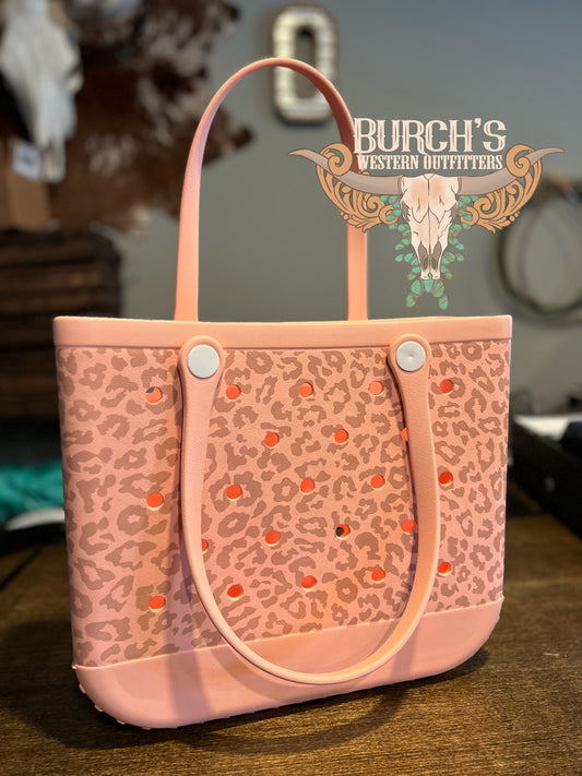 Pink Cheetah Lake/Beach Bag