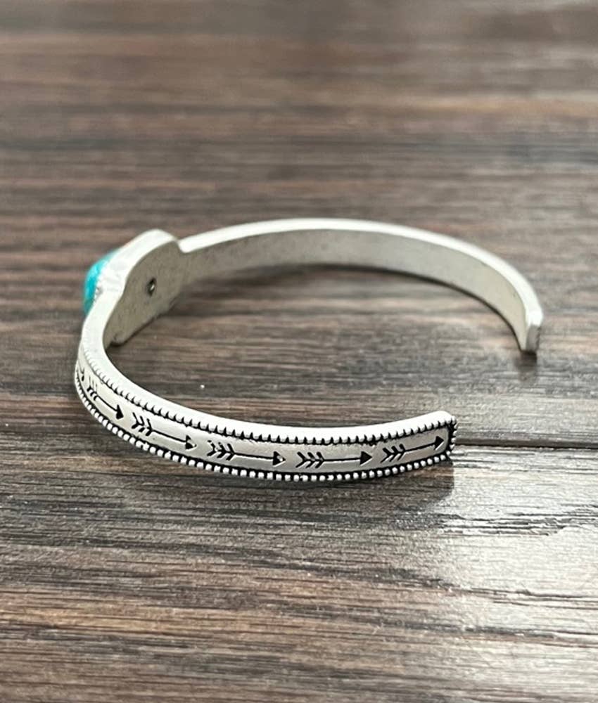 Faux Spiny Turquoise Cuff Bracelet