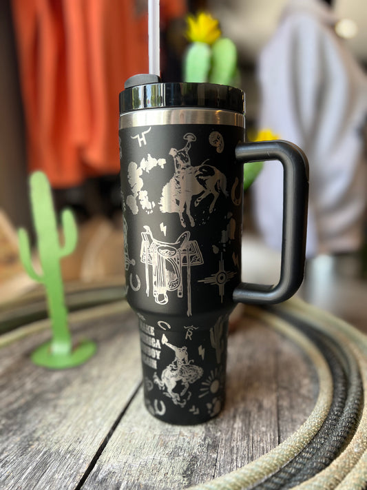 Cowboy Symbols Tumbler