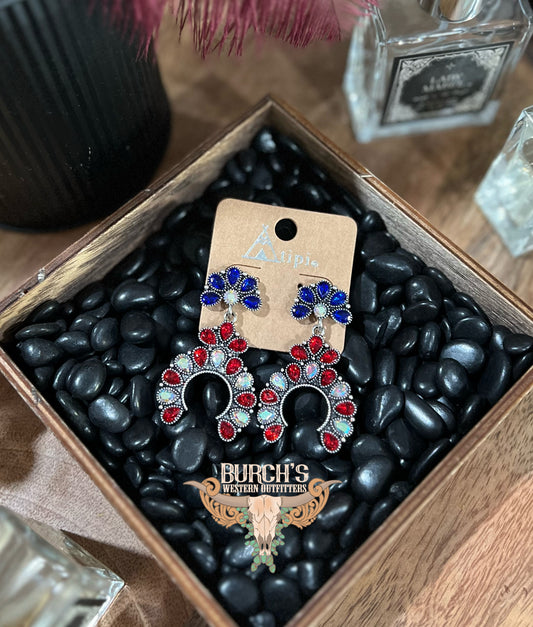 USA Squash Blossom Faux Studs