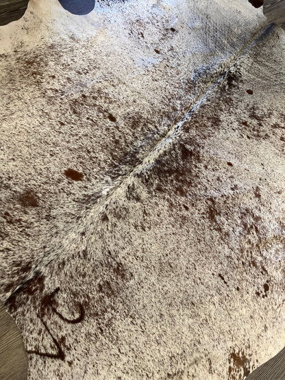 Red Salt N Pepper Branded Cowhide Rug