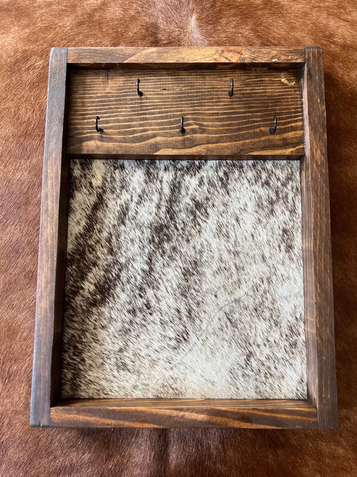 White Horse Cowhide Jewelry/Key Holder