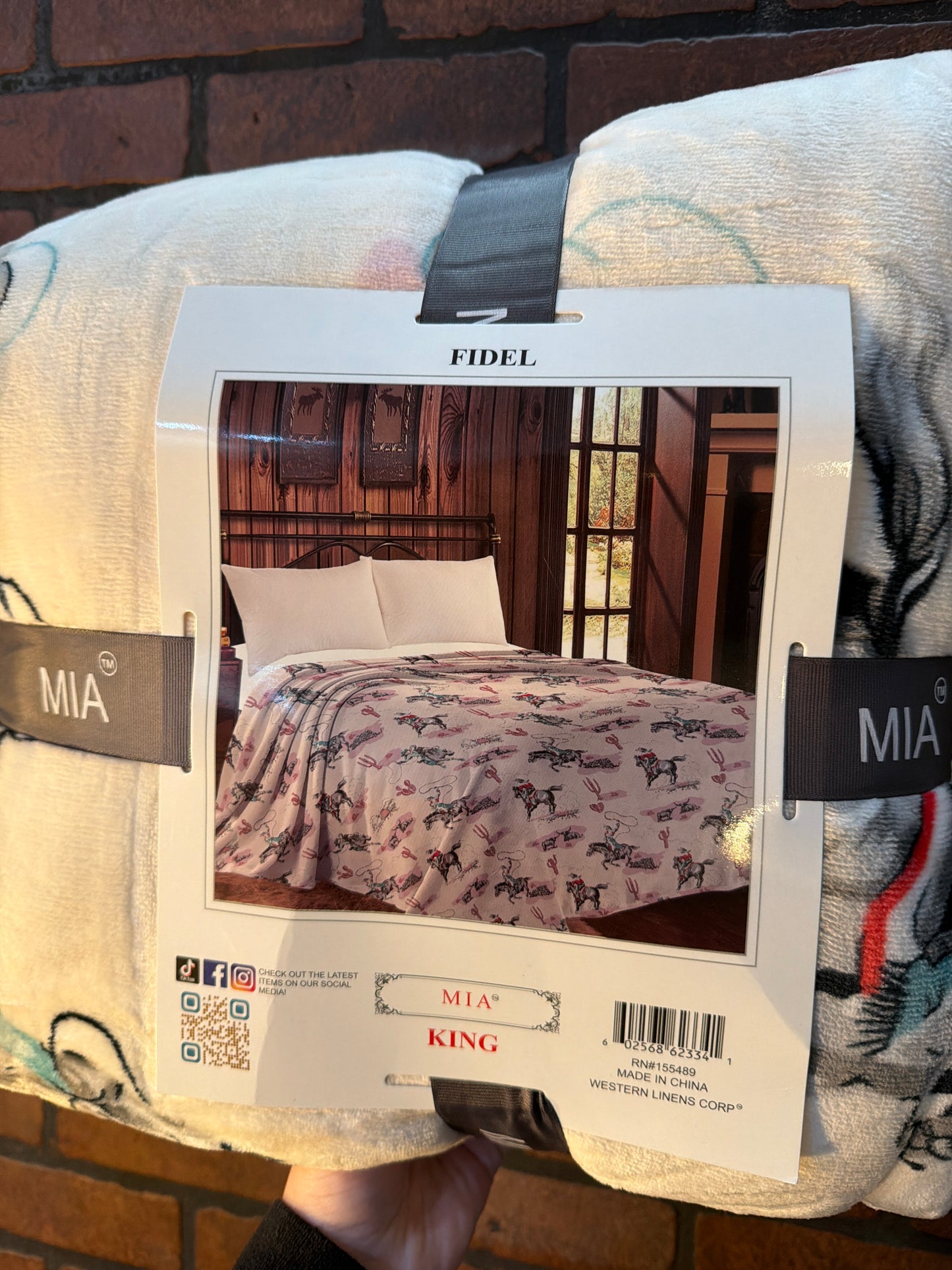 Pastel Pink Rodeo King Blanket