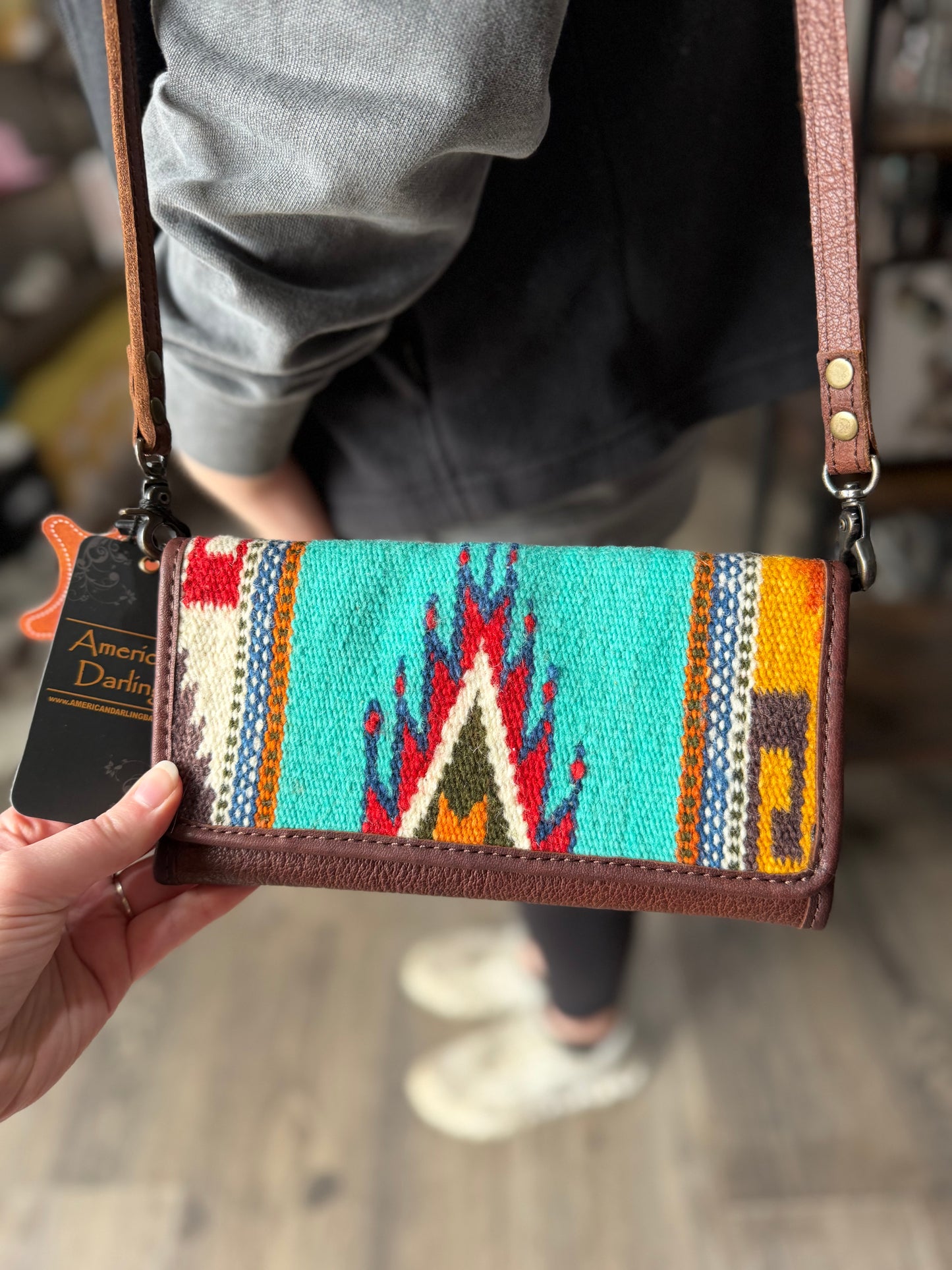 Saddle Blanket Wallet Crossbody