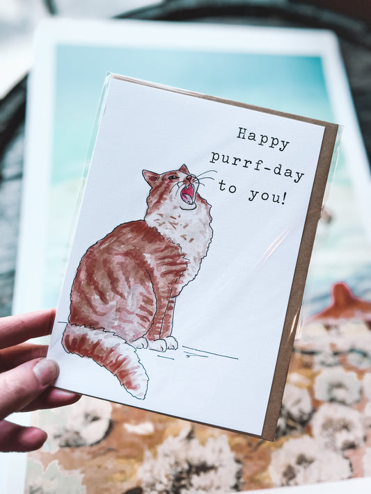 Happy Birthday Cat Card