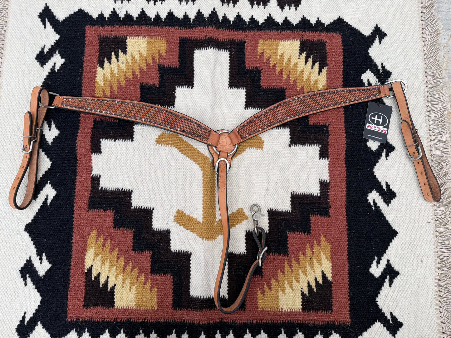 Studded Basketweave Breast Collar