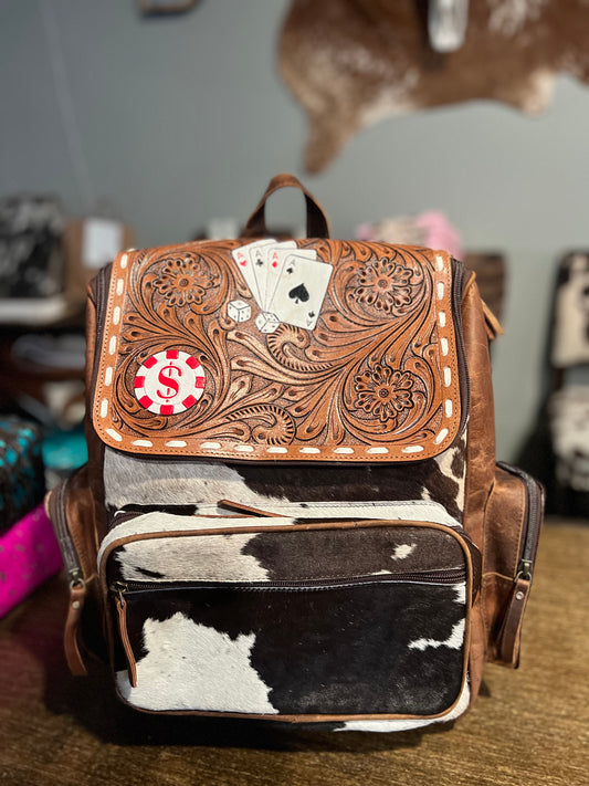 The Gambler Tooled Backpack / Diaper Bag