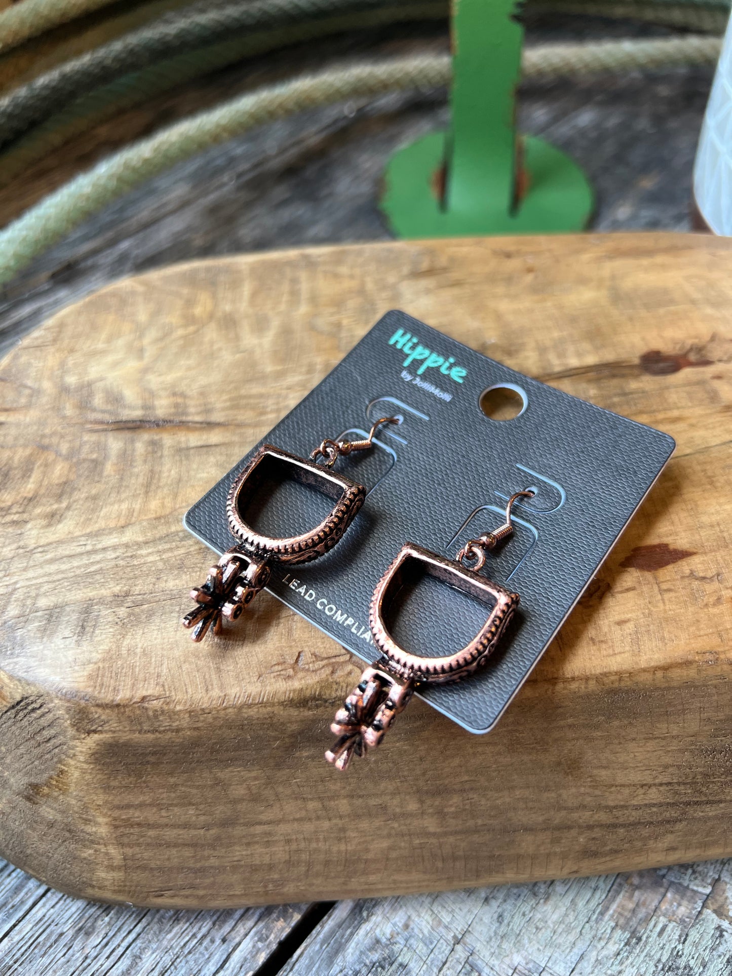 Copper Spur Faux Earrings