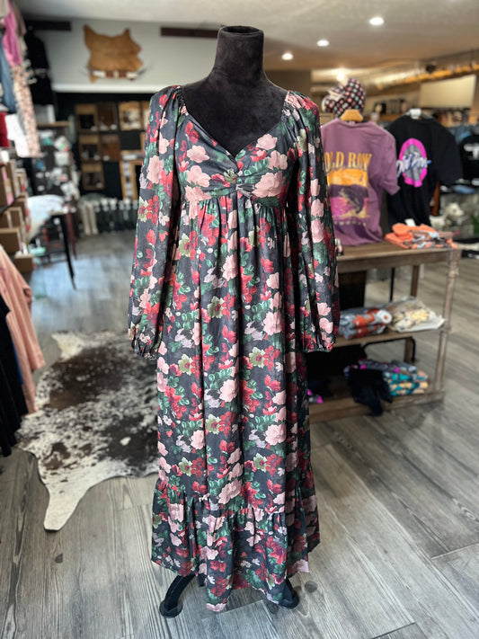 Evergreen Maxi Smocked Dress