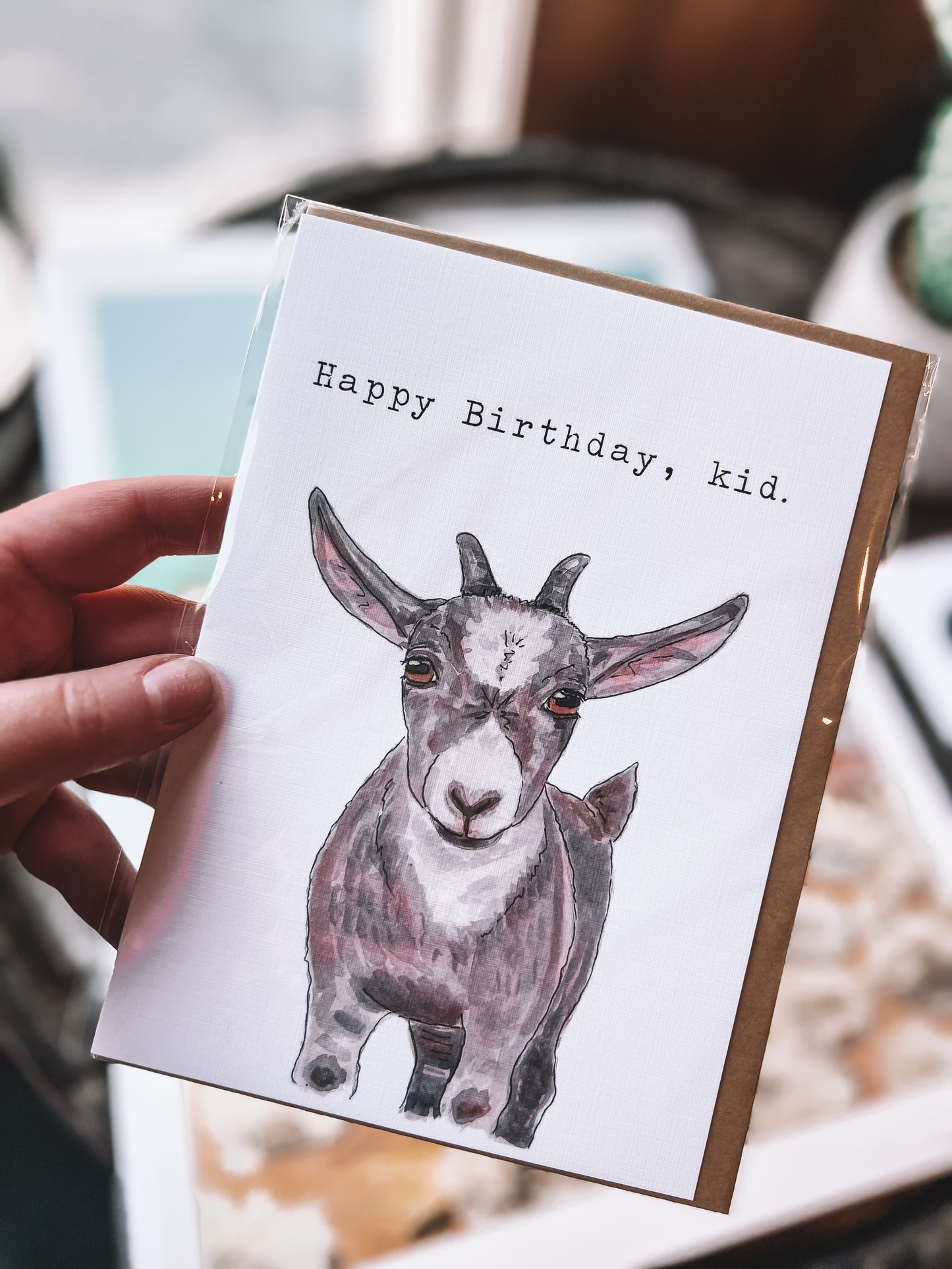 Goat Kid Birthday Card