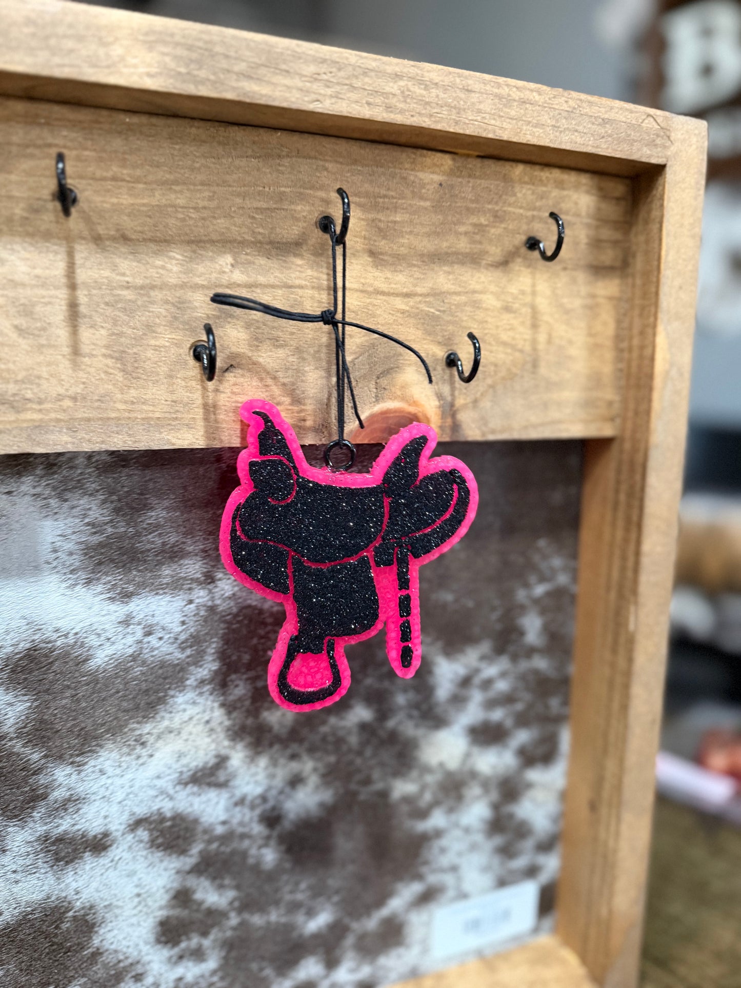 Pink & Black Saddle Volcano Freshie