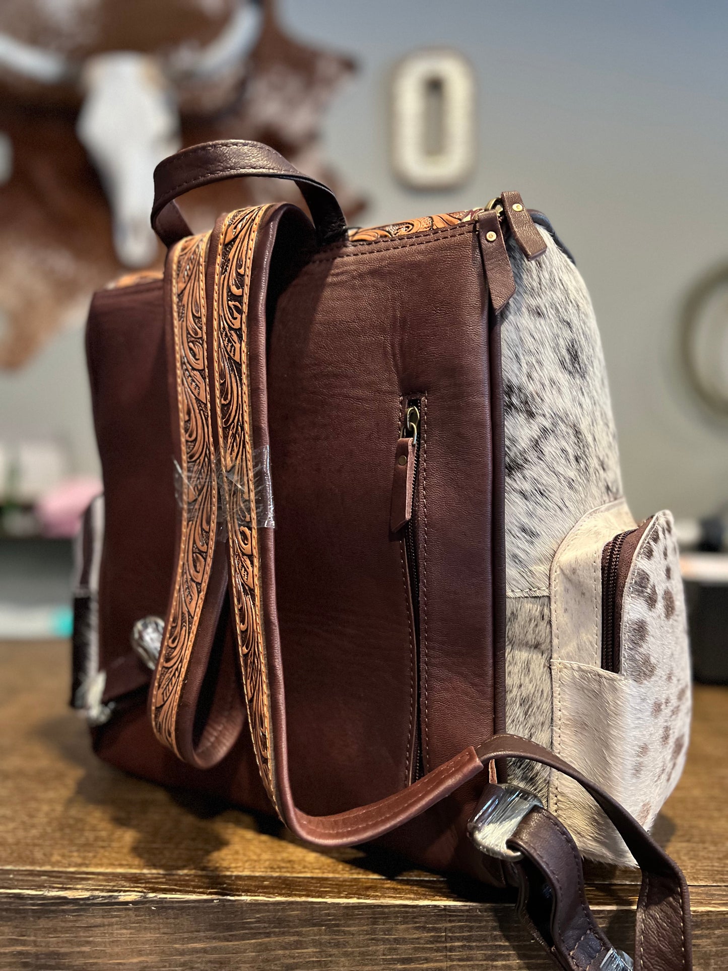 Cloud Cowhide Diaper Bag / Backpack