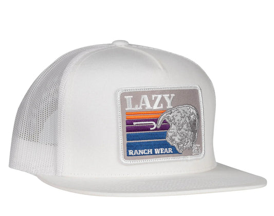 Lazy J Ranch SnapBack White Sunset