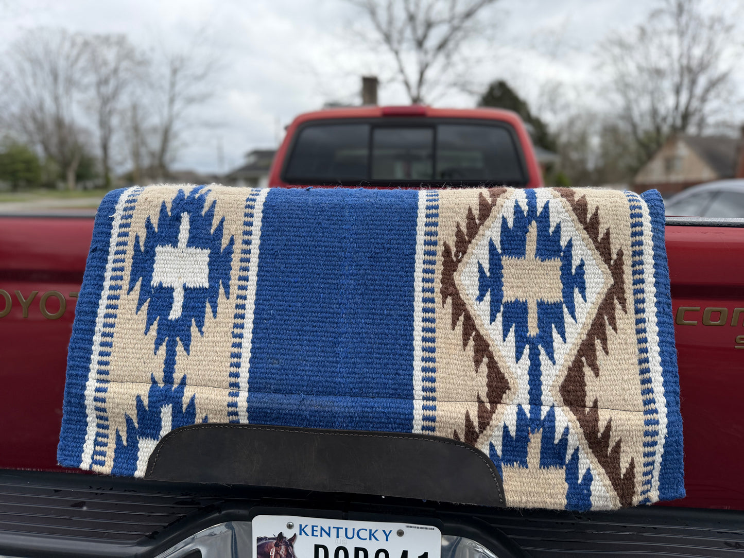 Used Blue Saddleblanket Saddle Pad