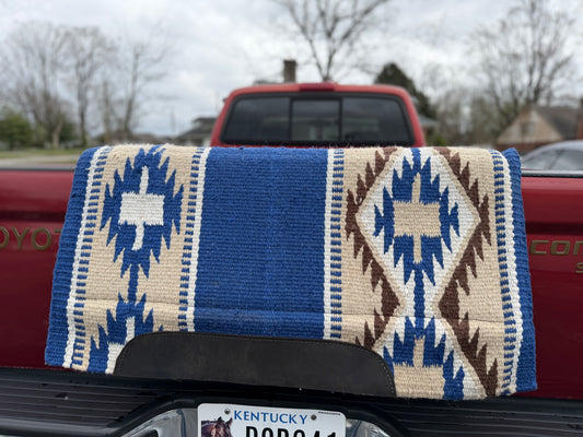 Used Blue Saddleblanket Saddle Pad