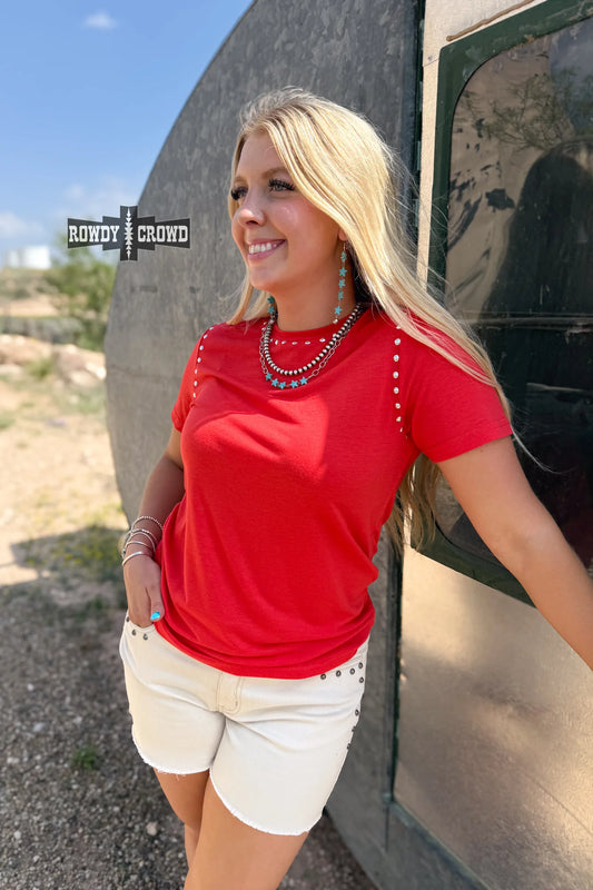 Candy Apple Stud Top