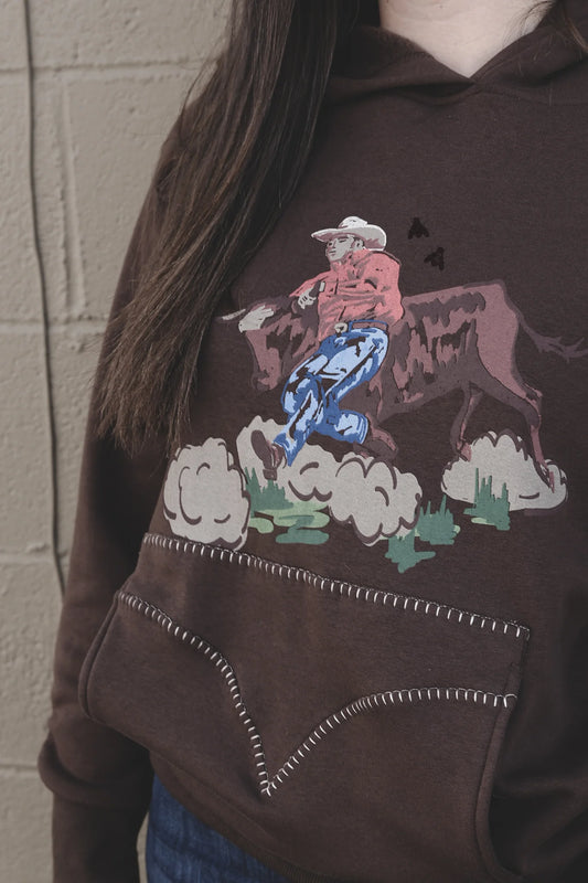 The Bulldogger Chocolate Hoodie