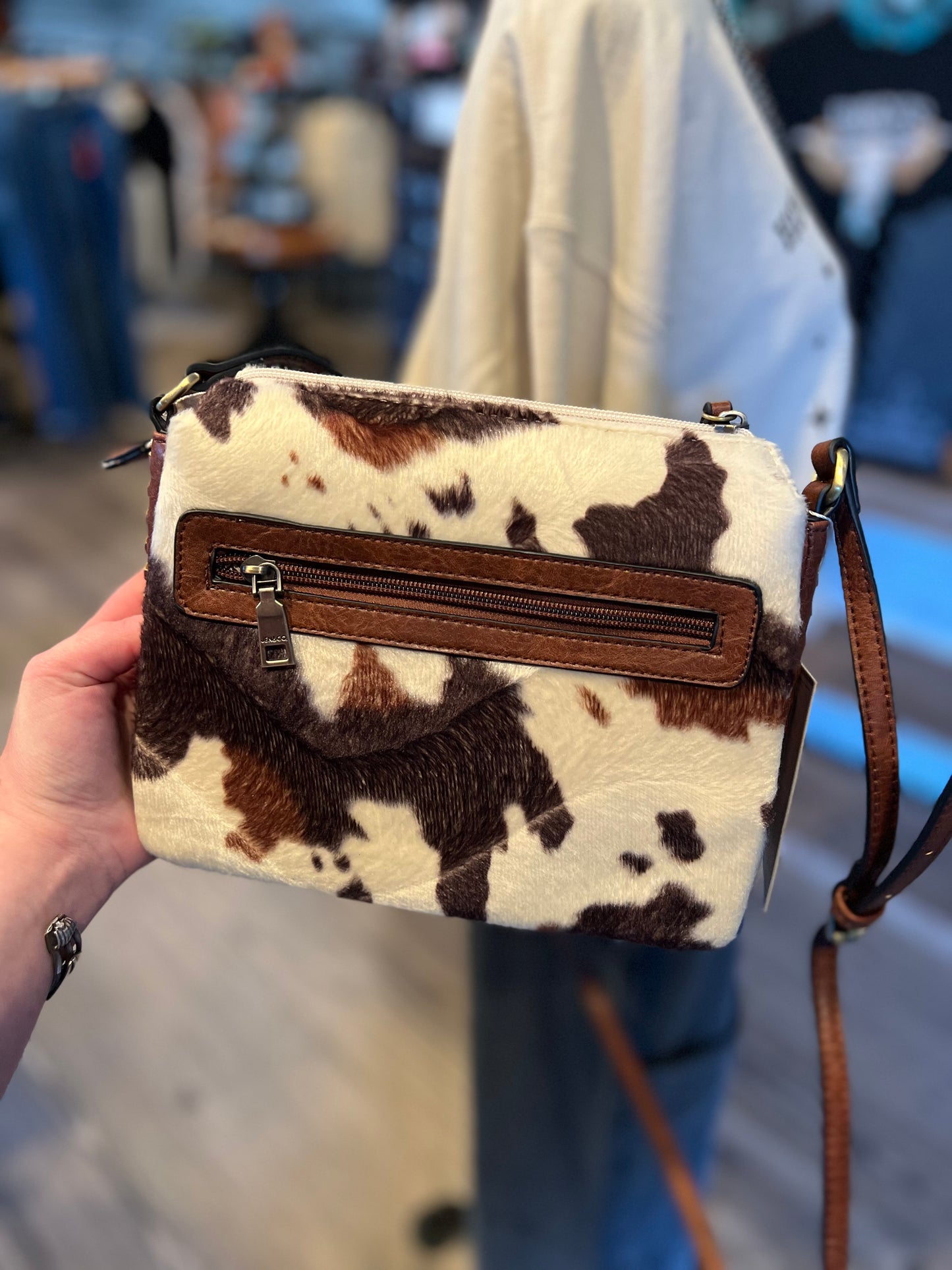 The Sabrina Cow Print Crossbody