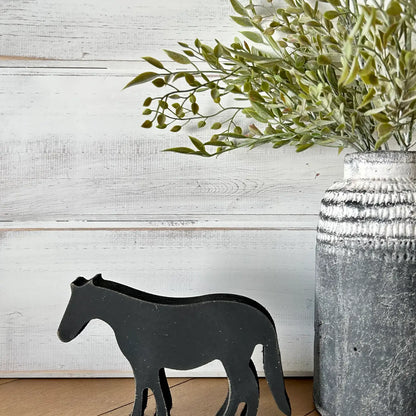 Primitive/Rustic wood horse shelf sitter