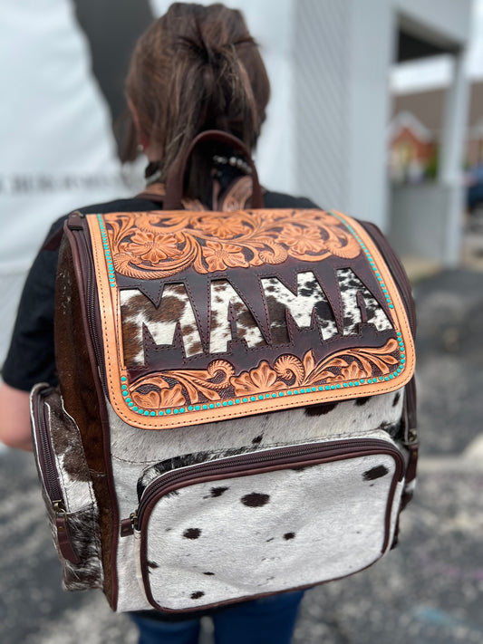 4 Mama Cowhide Backpack