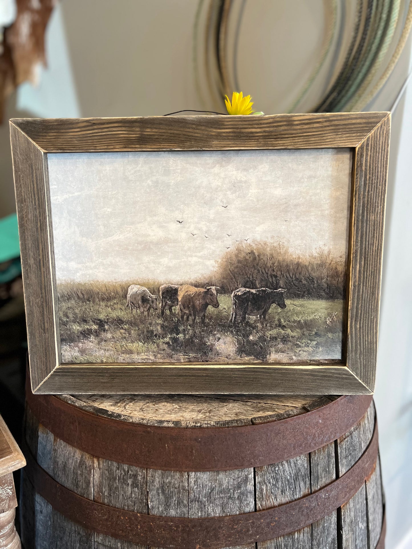 Grazing Cattle Framed Picture