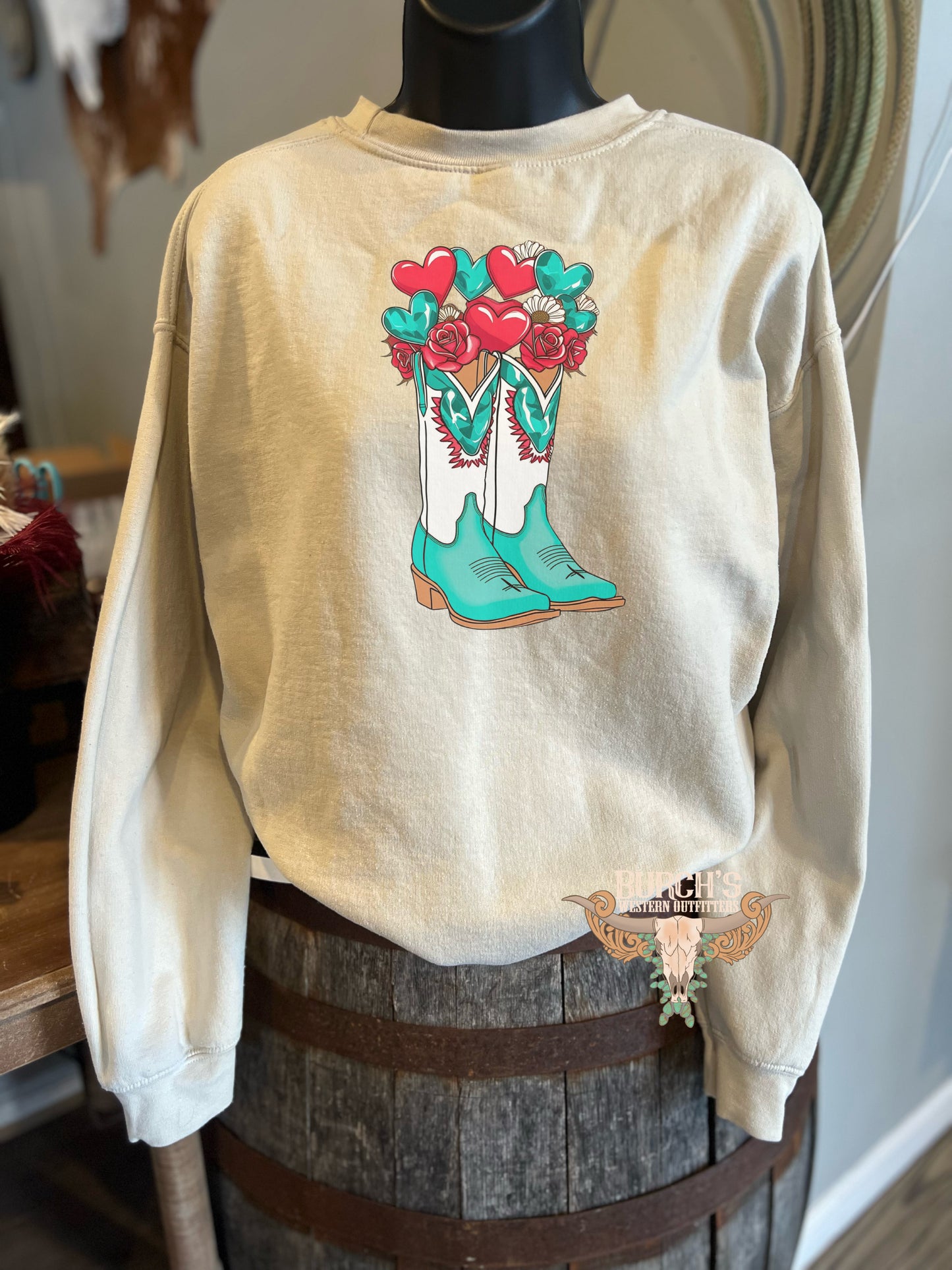 Valentine’s Boots Sweatshirt