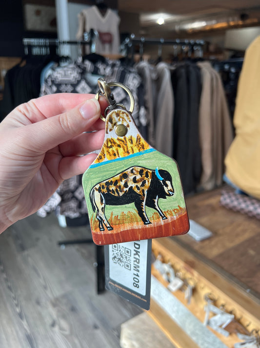 Buffalo Cow Tag Keychain