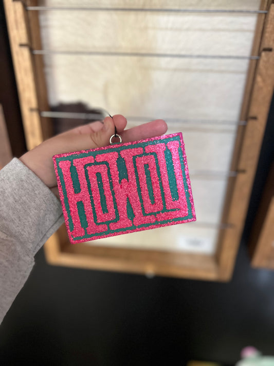 Pink and Teal Howdy Freshie