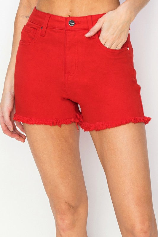 Candy Apple Red Risen Shorts