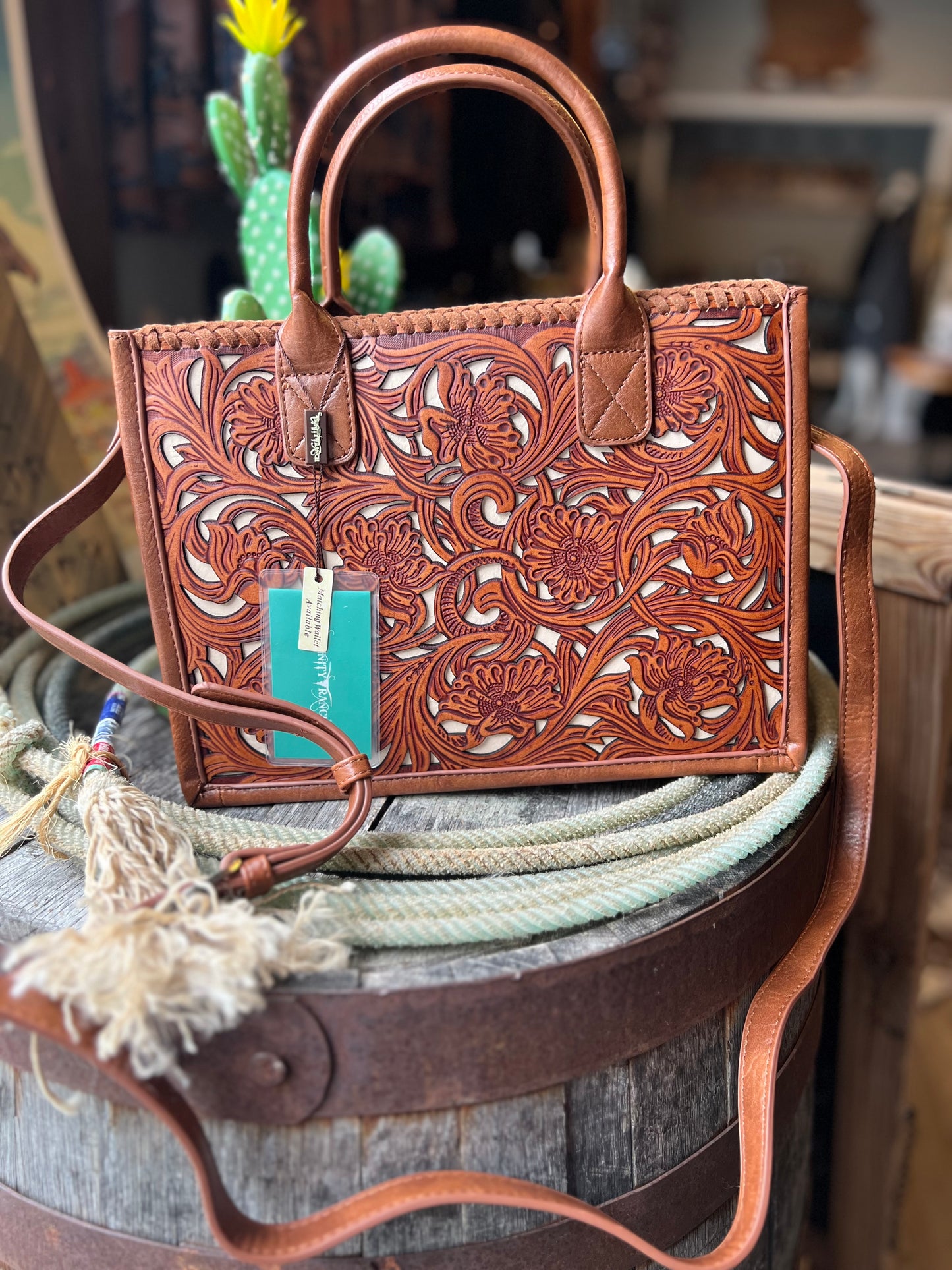 Montana West Floral Tooled Crossbody