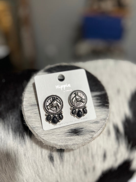 Faux Horse Cluster Studs
