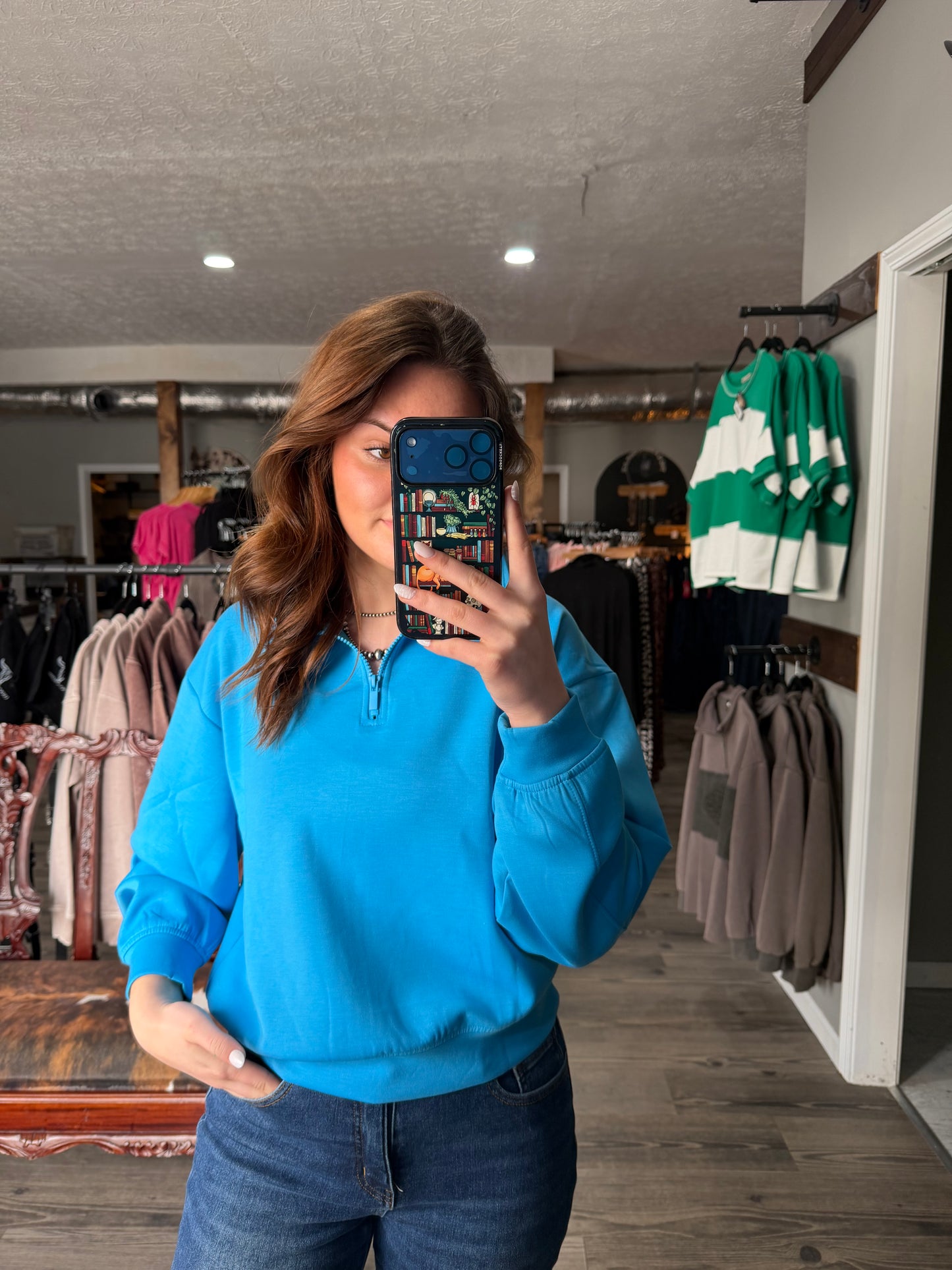 Electric Blue Quarter Zip
